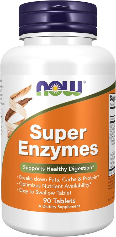 Now Foods Súper Enzimas 90 Cáps Probiótico Digestivo