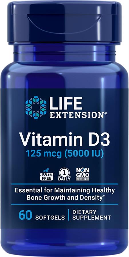 Vitamina D3 5.000 Ui Life Extension Natural x 60