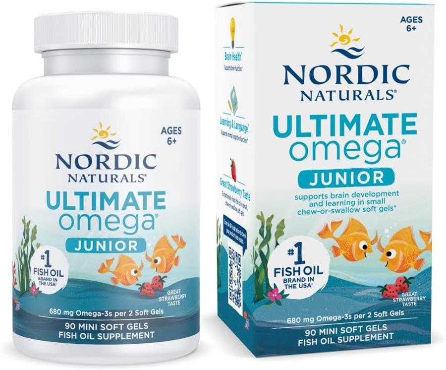 Omega 3 Nordic Naturals Ultimate Omega Junior Niños Sabor Frutilla x 90 Softgel