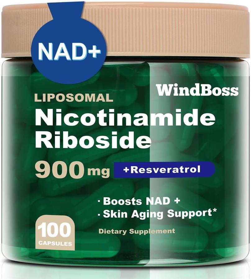Nad + Nicotinamide Riboside 900mg- Wind Boss -resveratrol x100