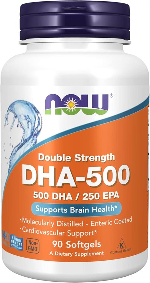 Suplemento Now Dha-500 Fish Oil X 90 Cápsulas Blandas