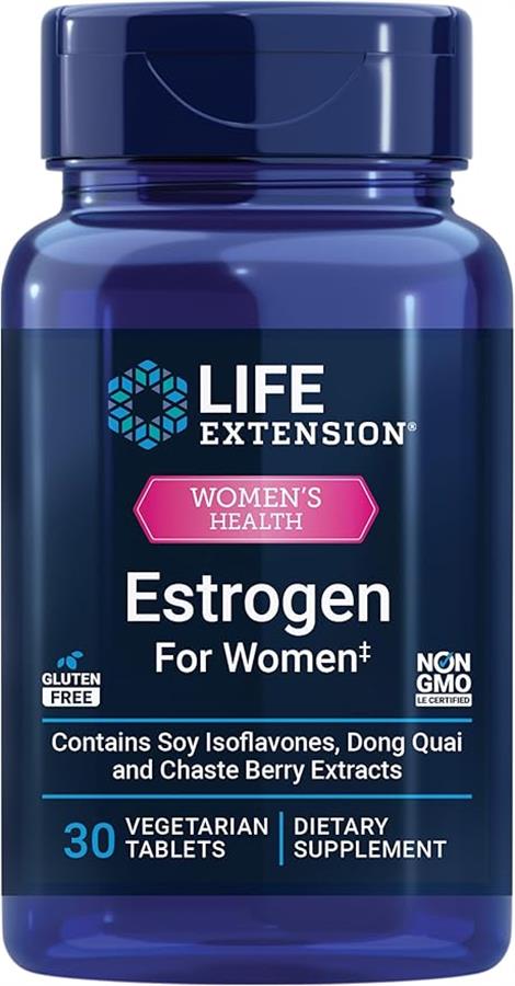 Life Extension, Estrógeno para mujeres, 30 tabletas vegetarianas