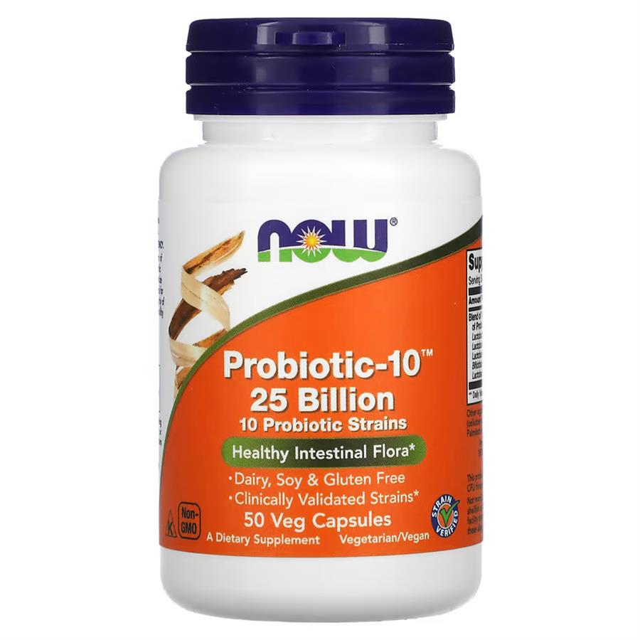 Probiotic-10, 25.000 millones, 50 cápsulas vegetales