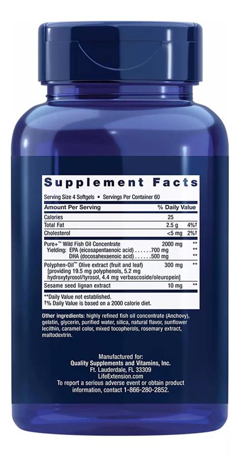 Life Extension Super Omega-3 Epa/dha 240 Cápsulas