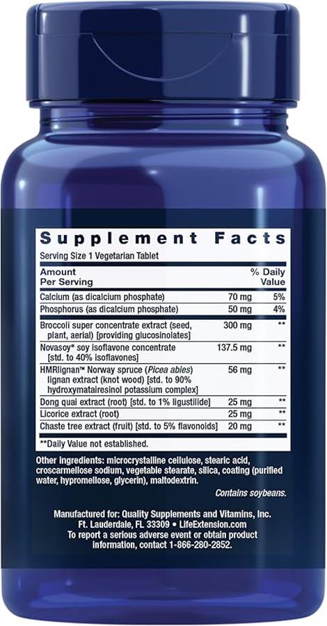 Life Extension, Estrógeno para mujeres, 30 tabletas vegetarianas