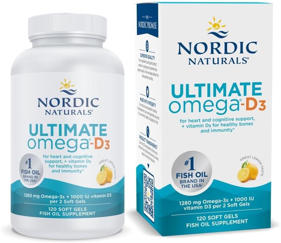 NORDIC NATURALS Ultimate Omega 3 + Vitamina D3 Capsulas Blandas X 120
