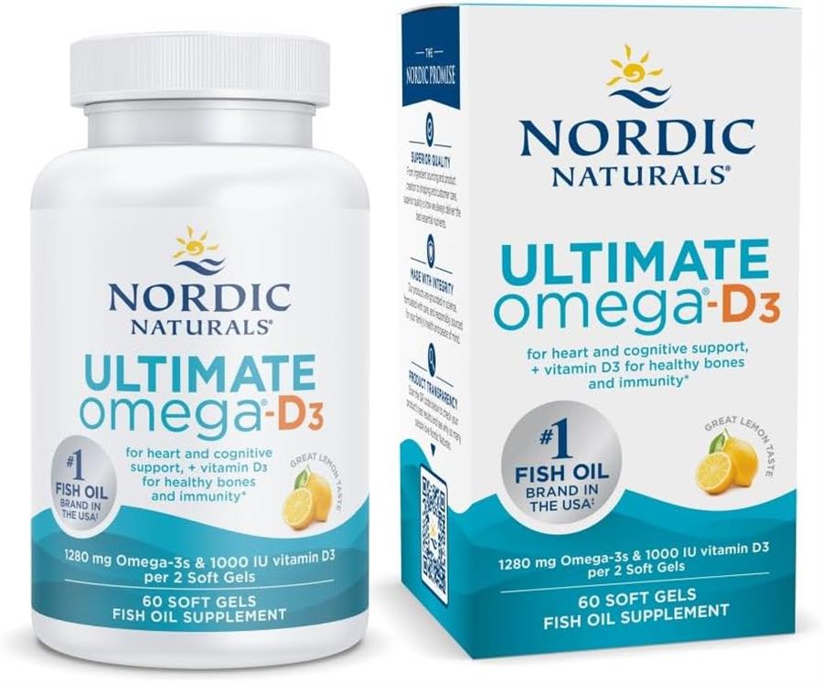NORDIC NATURALS Ultimate Omega 3 + Vitamina D3 Capsulas Blandas X 60